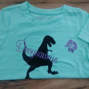 Personalized toddler girl dinosaur shirt